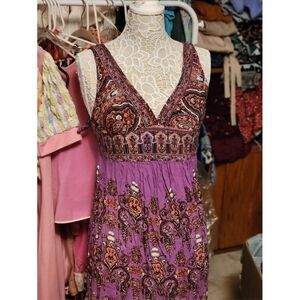 Angie Purple and Orange Bohemian Dress